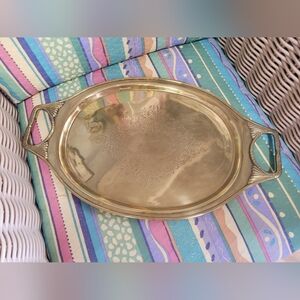 Elegant BrassMCM Oval Serving Tray